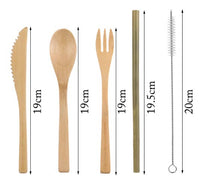 Load image into Gallery viewer, Cutlery Set - Bamboo - 6 piece